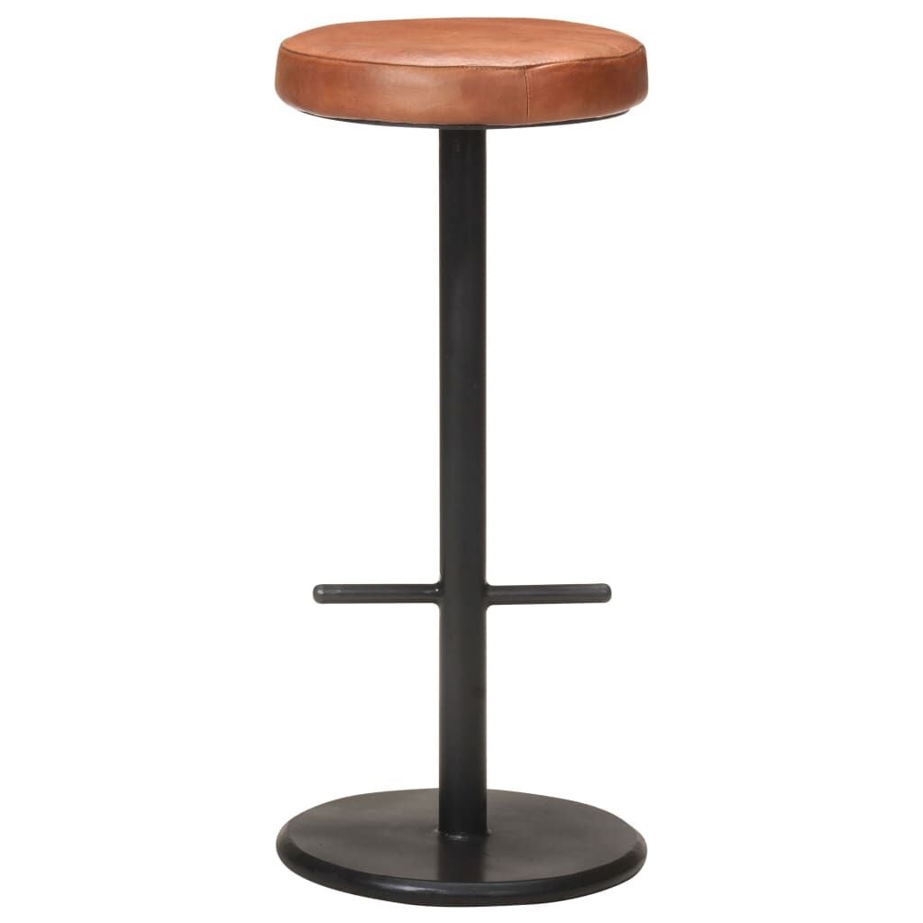 Lot de 2 tabourets de bar en cuir véritable marron - Jusqu'à -73,5%