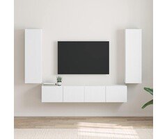 Vidaxl Meuble TV mural 2 pièces blanc - Jusqu'à 72,4% de remise
