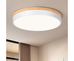 Plafonnier LED moderne bois et métal 40cm - Jusqu'à 72% de réduction