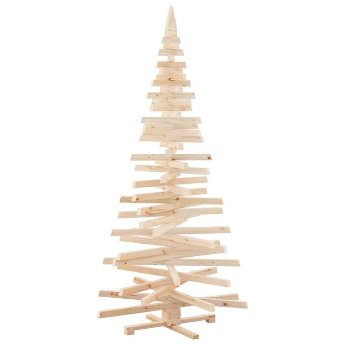 Sapin de Noël en bois massif 210 cm - Naturel - Jusqu'à -73,2% de remise