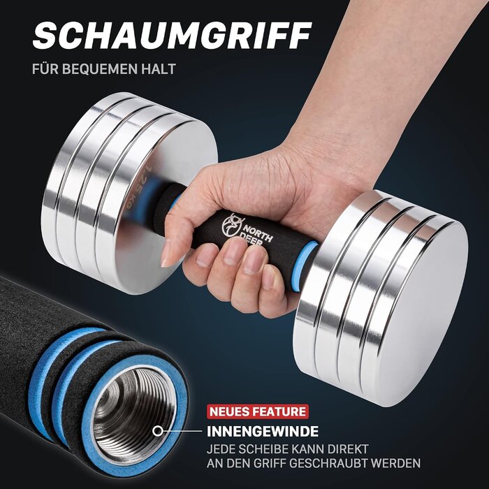 Kit haltères et barre 2-en-1 réglable - 10 kg - Jusqu'à -78,6%
