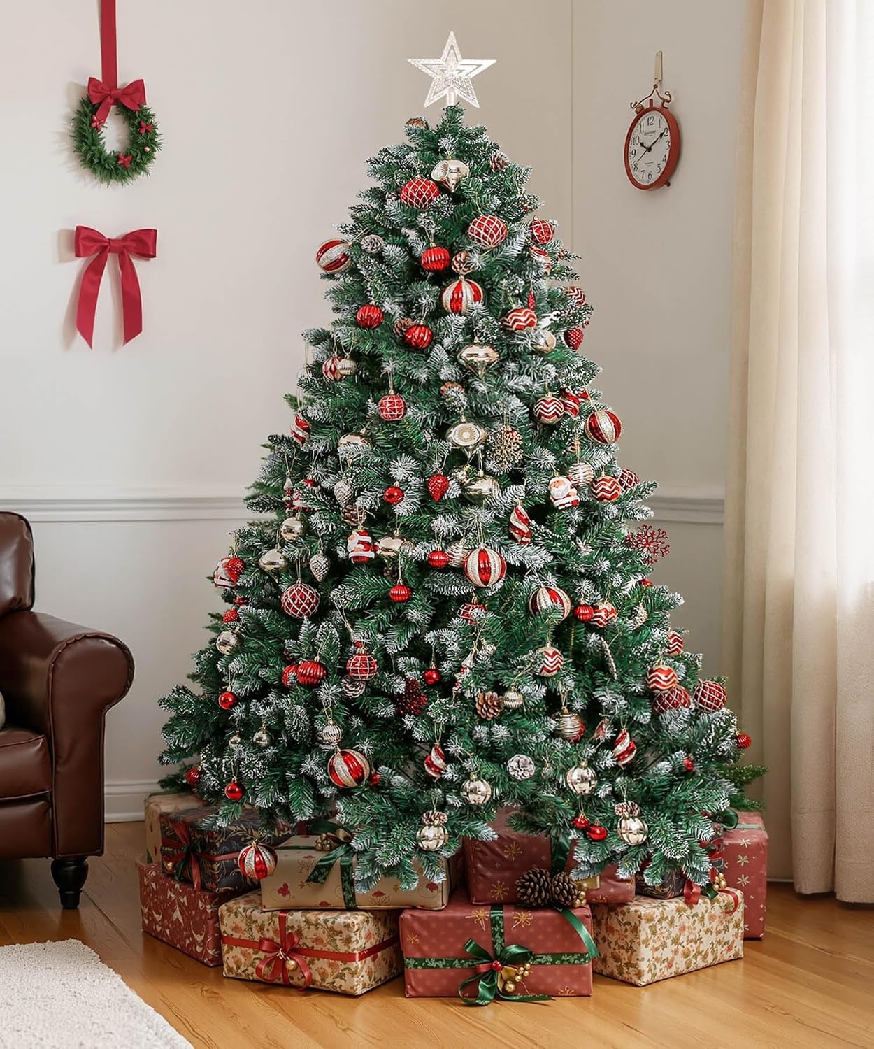 Sapin de Noël enneigé 180 cm - Jusqu'à 69,2% de remise