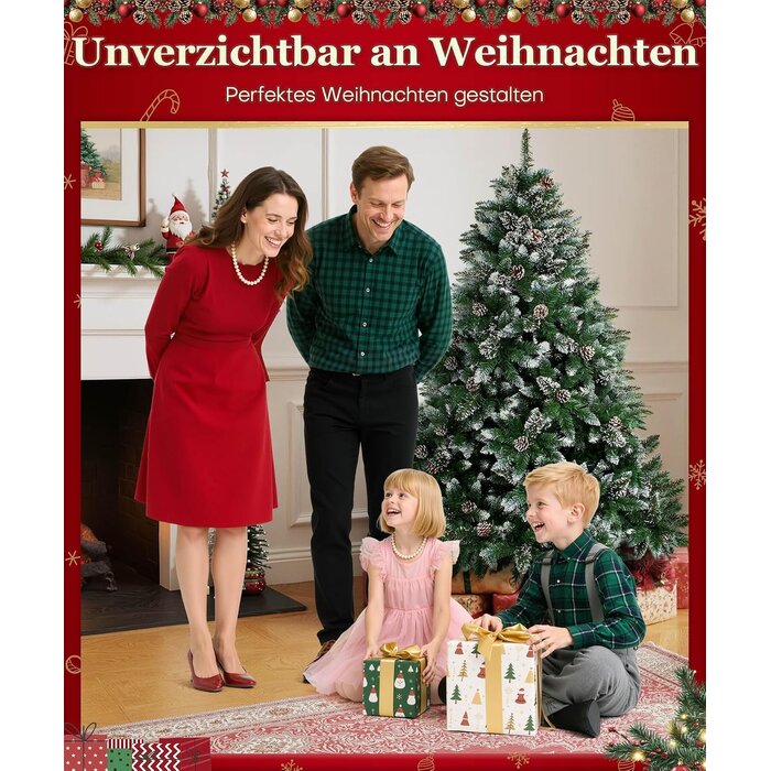Sapin de Noël enneigé 180 cm - Jusqu'à 69,2% de remise
