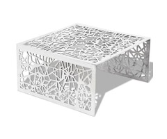Vidaxl Table basse ajourée en aluminium argenté - Jusqu'à 69% de remise
