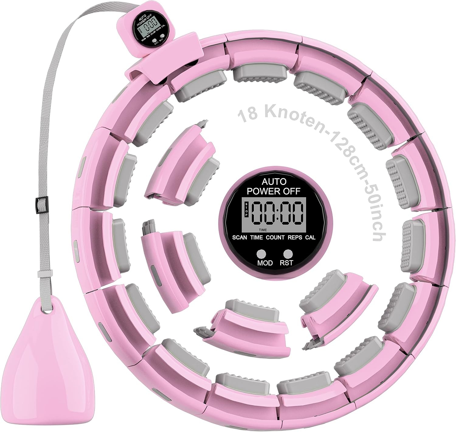 Hula Hoop Fitness Intelligent - Massage & Lest - Rose - Jusqu'à -65,4%