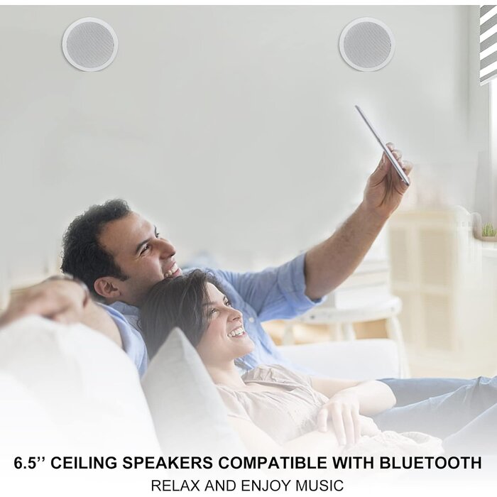 Pack 4 Haut-parleurs Plafond 600W Bluetooth - Jusqu'à -65,4% d'économie