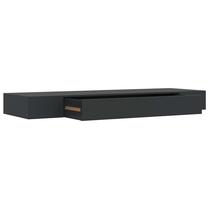 Étagère murale avec tiroir 80cm - Noir - Jusqu'à -68,7% de remise
