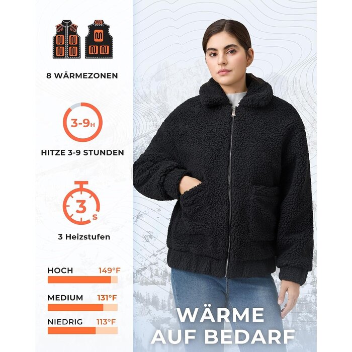 Veste polaire chauffante femme - 8 zones - Batterie 18400 mAh - Jusqu'à -67,1%