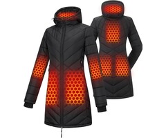 Veste chauffante femme 8 zones + batterie 18400 mAh - Jusqu'à -72% de réduction
