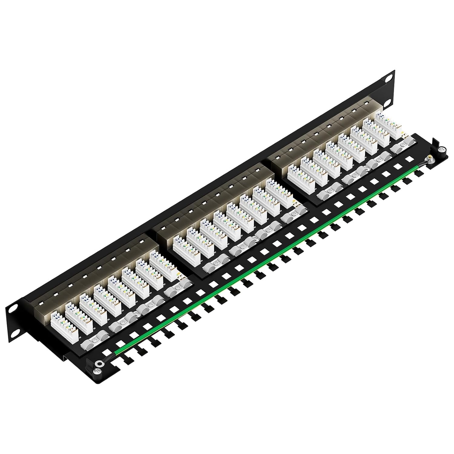 Panneau de brassage 24 ports CAT7 blindé 19 pouces - Jusqu'à -68,3%