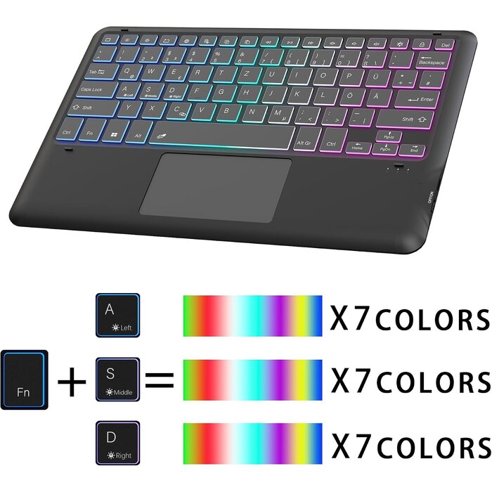Étui clavier rétroéclairé pour tablette 12,4" - Jusqu'à 68,1% de réduction