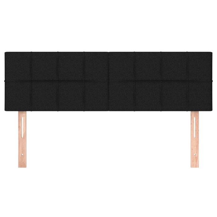 Lot de 2 têtes de lit en tissu noir - Hauteur réglable - Jusqu'à -65%