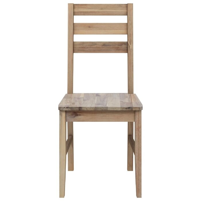 Lot de 2 chaises en bois d'acacia massif - Jusqu'à -64,1%