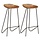Lot de 2 tabourets de bar industriels en bois massif - Jusqu'à -67,9%