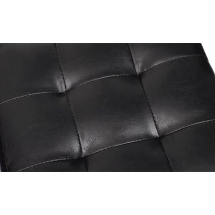Lot de 2 tabourets cubiques noirs en similicuir - Jusqu'à -66,3 %