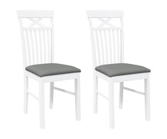Vidaxl Lot de 2 chaises en bois d'hévéa massif avec coussins - Jusqu'à -66,9%