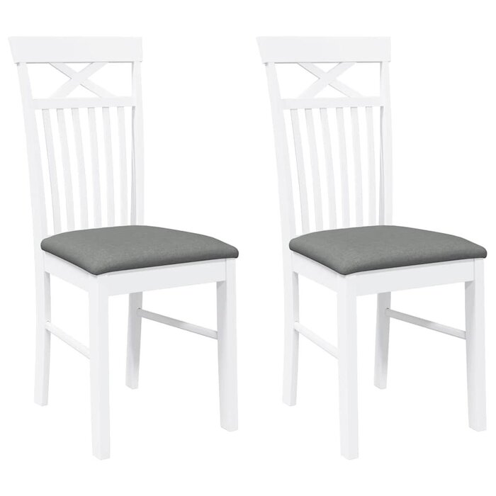 Lot de 2 chaises en bois massif avec coussins - Jusqu'à -63,6%