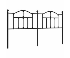 Vidaxl Tête de lit noire en métal 160 cm - Jusqu'à 68% de réduction