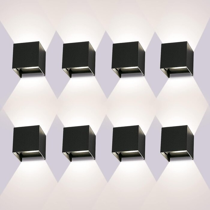 Lot de 8 Appliques Murales LED IP65 - Jusqu'à 61.5% de remise