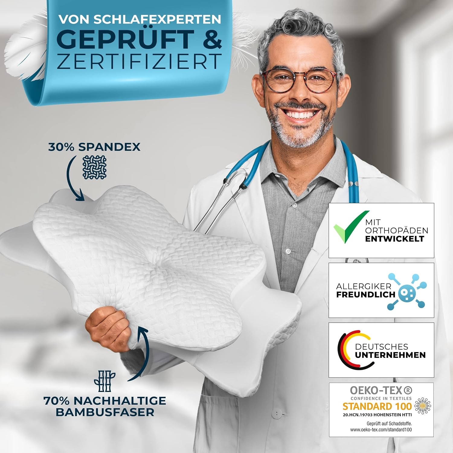 Oreiller ergonomique à mémoire de forme - Jusqu'à -62,7%