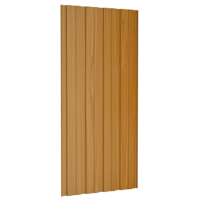 Lot de 12 panneaux de toiture acier aspect bois 100x45cm - Jusqu'à -62,7%