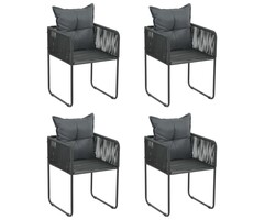 Vidaxl Lot de 4 chaises de jardin en résine tressée - Jusqu'à 64,5 % de réduction