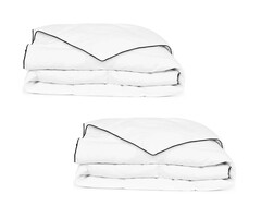 Vidaxl Lot de 2 couettes d'hiver 135x200cm, plumes et duvet - Jusqu'à -63%