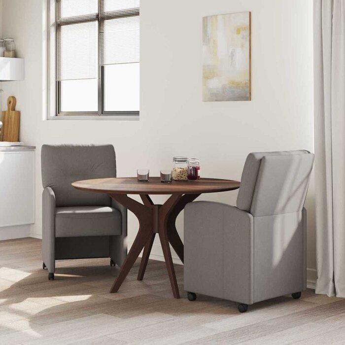Lot de 2 chaises à roulettes taupe : jusqu'à 60,4% de réduction