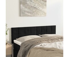 Vidaxl Lot de 2 Têtes de lit en velours noir - Jusqu'à -61,1%