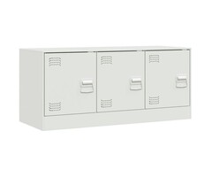 Vidaxl Meuble TV en acier blanc - Design industriel - Jusqu'à -63,2%