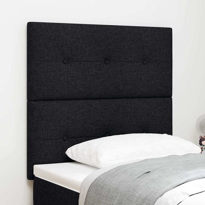 Tête de lit ajustable 90 cm en tissu noir - Jusqu'à 61,7% de remise