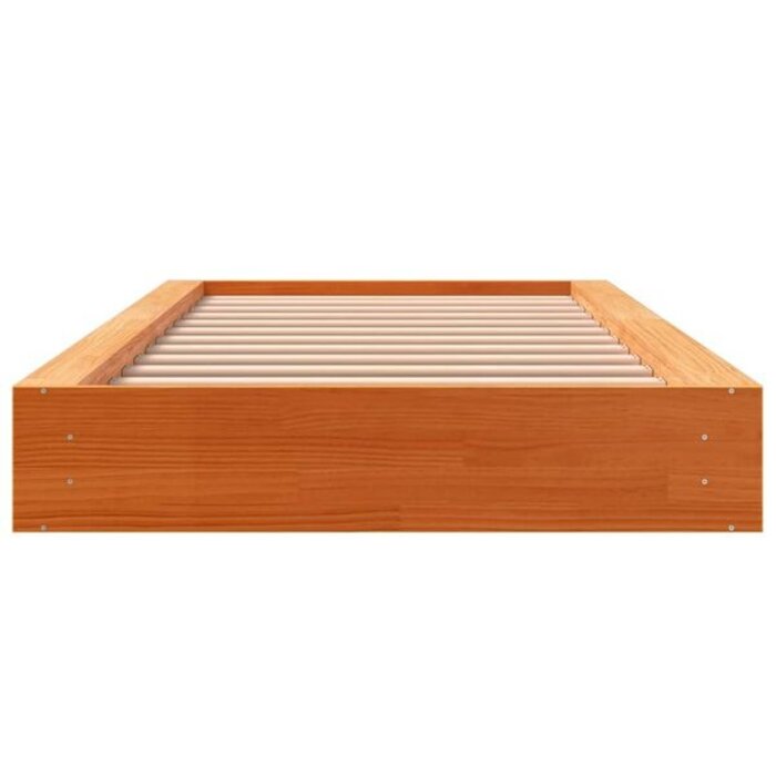 Cadre de lit 100x200 cm en pin massif brun - Jusqu'à -63,5 %