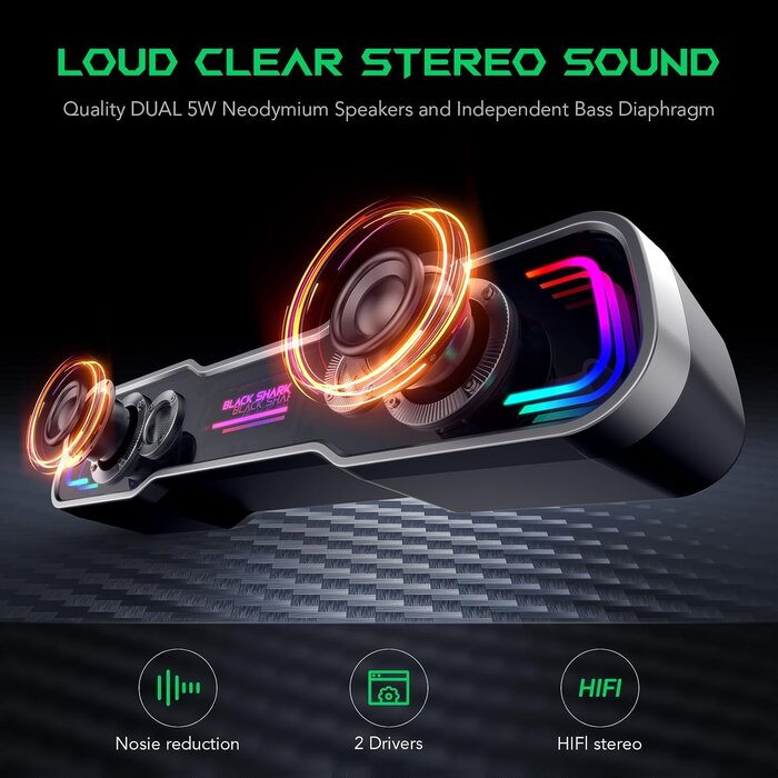 Barre de son PC Bluetooth RGB 10W - Jusqu'à 61,2% de réduction