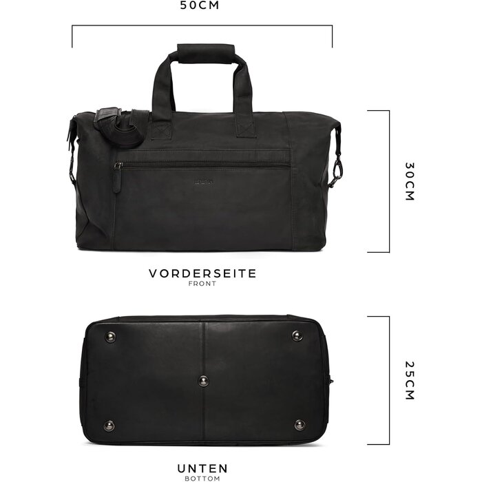 Sac de voyage en cuir de buffle 41L - Style vintage - Jusqu'à -64,5%