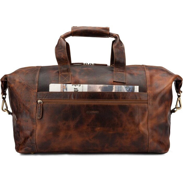 Sac de voyage en cuir de buffle 41L - Style vintage - Jusqu'à -64,5%
