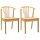 Lot de 2 chaises en bois d'hévéa massif - Jusqu'à -64,2% de réduction