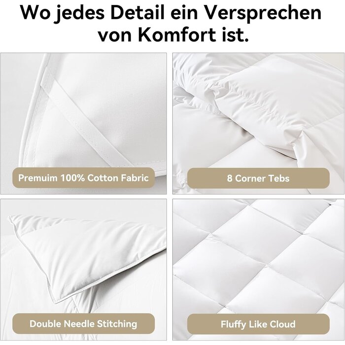 Couette d'Hiver en Duvet d'Oie 155x220cm - Jusqu'à -60,3%