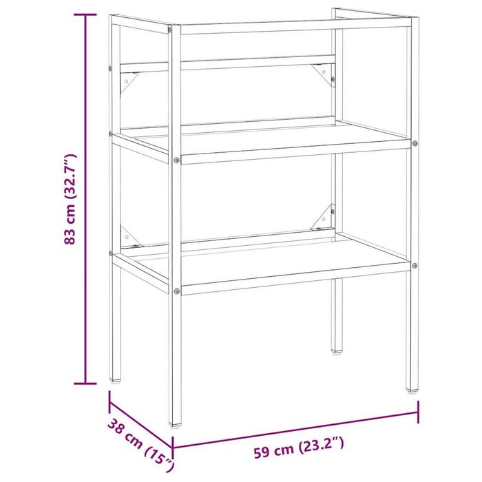 Vidaxl Support pour lavabo en fer blanc - Jusqu'à -61,5% de réduction