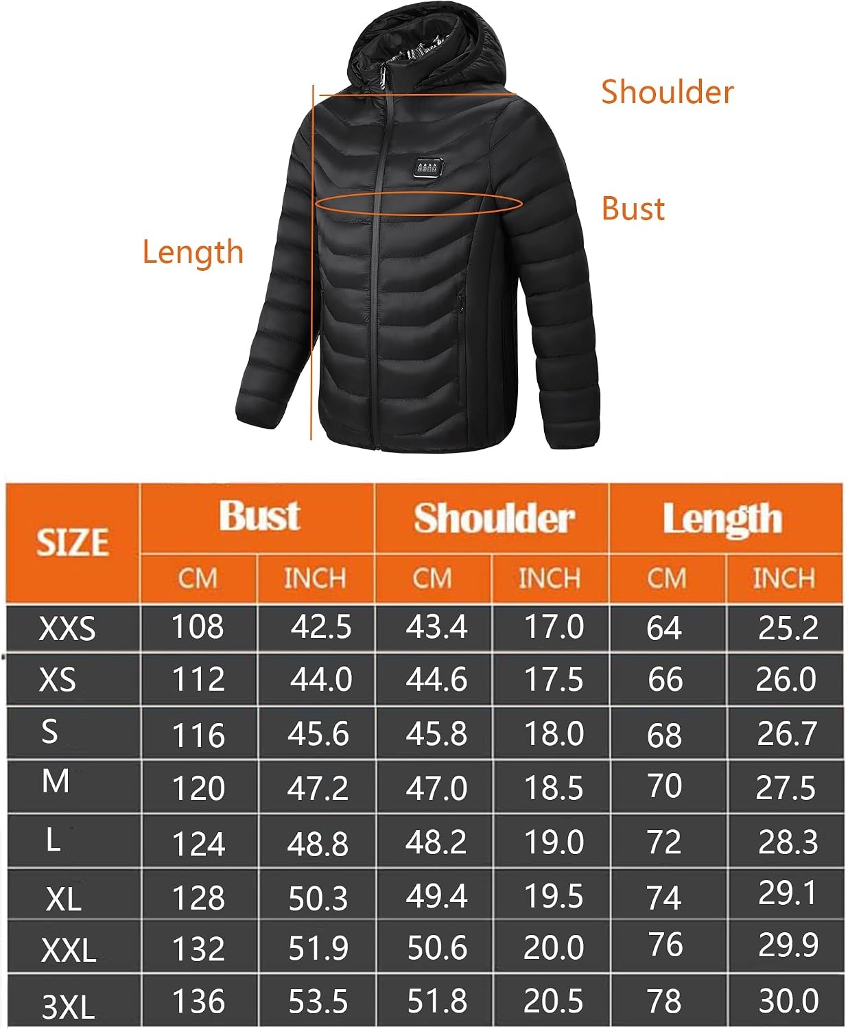 Veste chauffante 23 éléments graphène - Jusqu'à 58,6% de remise