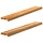 Lot de 2 tablettes en chêne massif 110cm - Jusqu'à -59,4%