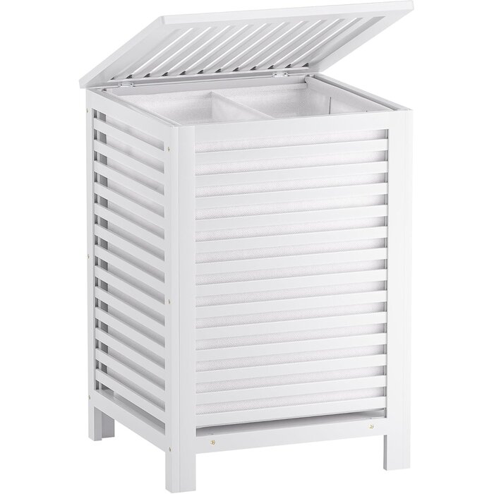 Panier à linge double en bambou 120L - Jusqu'à -62% sur le déballé