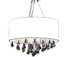 Vidaxl Lustre 85 cristaux 45 cm - Blanc & Chrome - Jusqu'à -63,5%