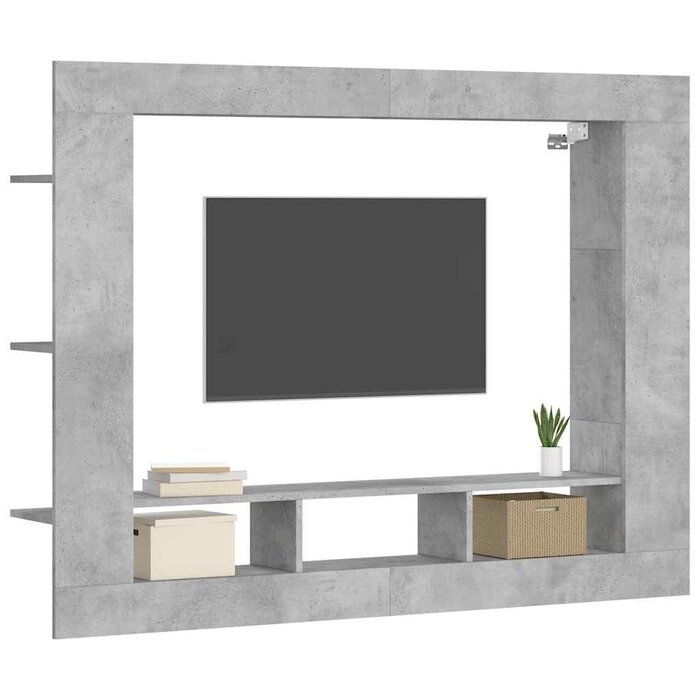 Vidaxl Meuble TV mural design gris béton - Jusqu'à 60,4% de réduction