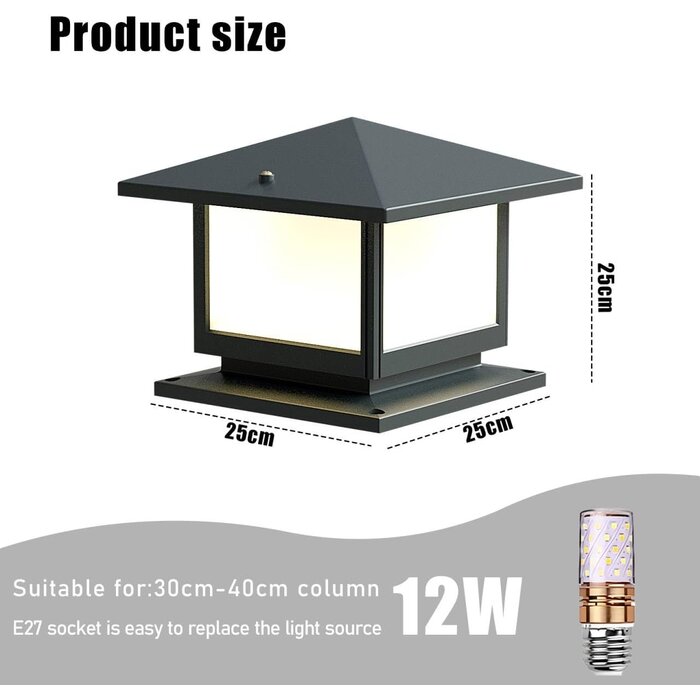 Borne lumineuse d'extérieur IP45 réglable - Jusqu'à 55,2% de réduction