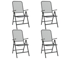 Vidaxl Lot de 4 chaises de jardin pliables anthracite - Jusqu'à -26,7%