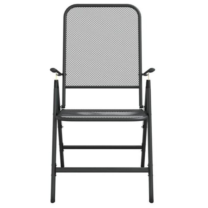 Vidaxl Lot de 4 chaises de jardin pliables anthracite - Jusqu'à -26,7%