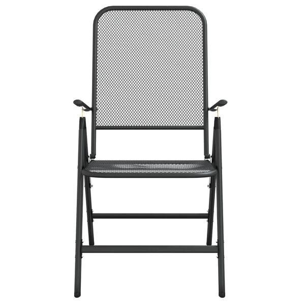 Vidaxl Lot de 4 chaises de jardin pliables anthracite - Jusqu'à -26,7%