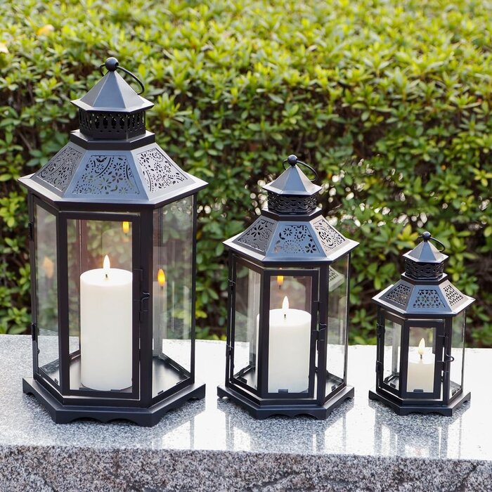 Lot de 3 lanternes vintage en métal - Jusqu'à 59,6% de remise