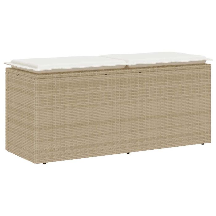 Banc de jardin en polyrotin avec coussin - Jusqu'à -56,9% de réduction