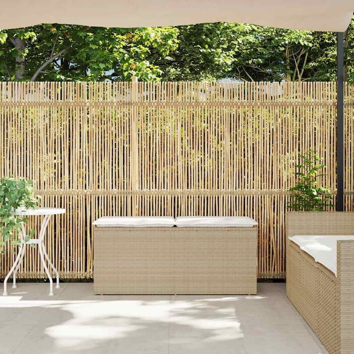 Banc de jardin en polyrotin avec coussin - Jusqu'à -56,9% de réduction